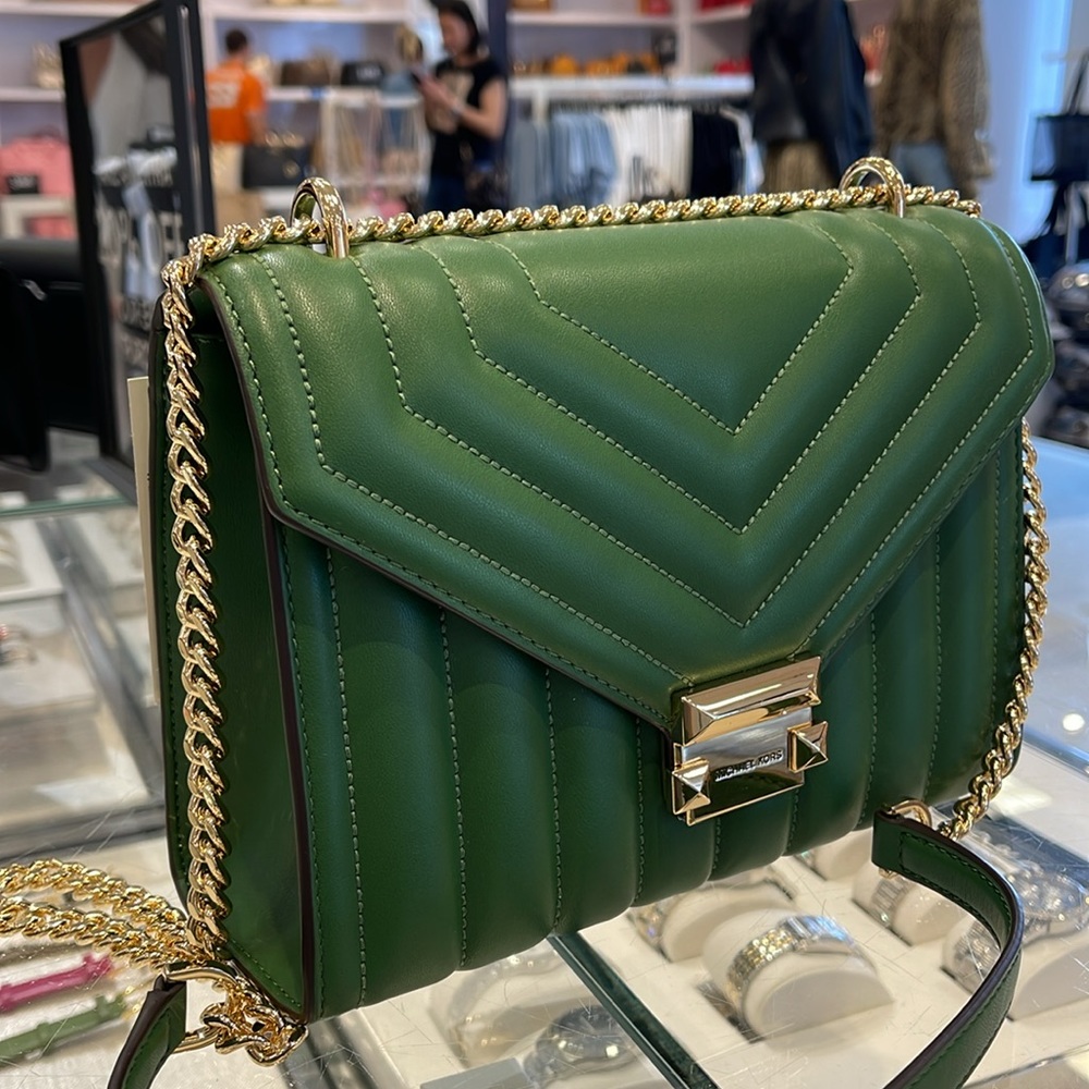 Michael Kors Whitney Medium Flap Chain Shoulder Bag 
Fern Green 
NWT - Picture 2 of 16